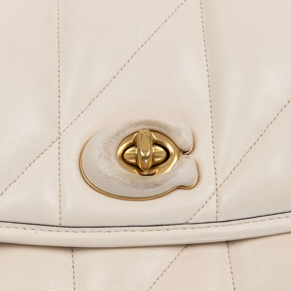 COACH Shoulder Bag with Chain Strap Cream 220170 - Picture 5 of 10